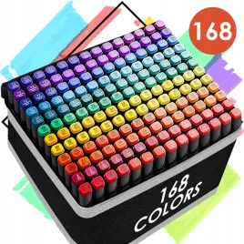 markery-flamastry-mazaki-pisaki-dwustronne-xxl168-szt-torba-zestaw-mega