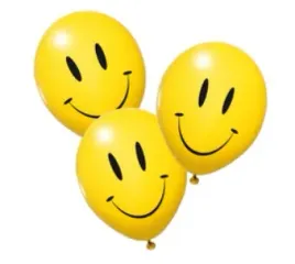 susy-card-balony-sunny-10-szt-or-zolte-z-czarnym-nadrukiem-or-lateks-or-25-cm