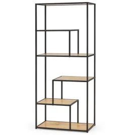 regal-industrialny-loftowy-170x70x33-metalowy-czarny-dab-biuro-salon