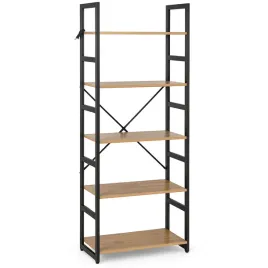 regal-industrialny-5-polek-dab-157x60-loftowy-stojacy-biuro-salon