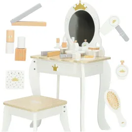 toaletka-drewniana-dla-dziewczynki-szuflada-lustro-taboret-akcesoria-86-cm
