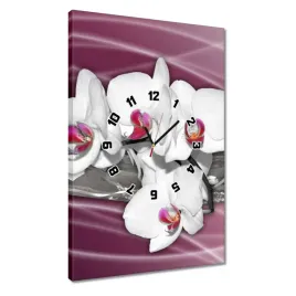 zegary-40x60-biale-storczyki-na-rozowym-tle