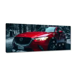 zegary-100x40-czerwona-mazda-samochod