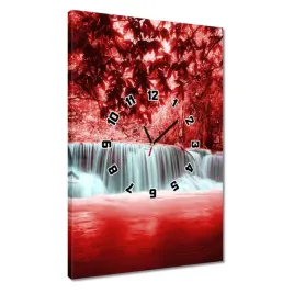 zegary-40x60-czerwony-wodospad-kaskada