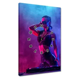 zegary-40x60-djka-kobieta-dj-dym-para