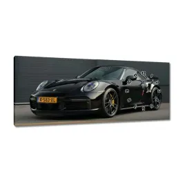 zegary-100x40-czarne-porsche-samochod