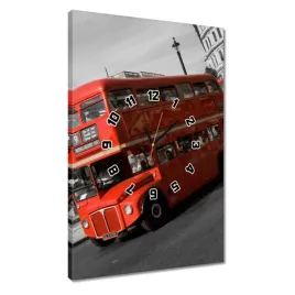 zegary-40x60-czerwony-autobus-londyn