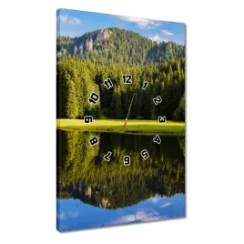 zegary-40x60-gorski-pejzaz-z-pieknymi-chmurkami-drzewa-w-gorach