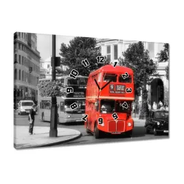 zegary-60x40-czerwony-autobus