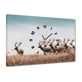 zegary-60x40-stado-jeleni-rogi-rog