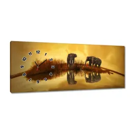 zegary-100x40-slonie-przy-wodopoju