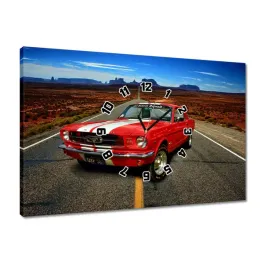 zegary-60x40-czerwony-ford-mustang-usa