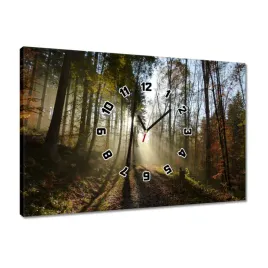 zegary-60x40-wschod-slonca-w-lesie