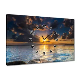 zegary-60x40-skaly-morze-zachod-slonca