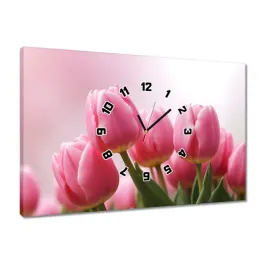zegary-60x40-rozowe-tulipany