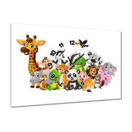 zegary-60x40-wesola-grupa-zwierzakow