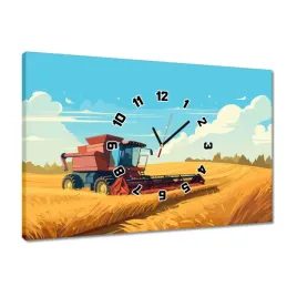 zegary-60x40-kombajn-podczas-koszenia-zboza