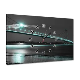 zegary-60x40-blekitne-swiatelka-w-nocy