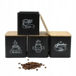 pojemniki-komplet-kawa-herbata-cukier-sol-czarny-metalowy-bambus-zestaw