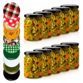 10x-sloiki-szklane-z-zakretkami-540-ml-na-grzyby-na-przetwory-dzem-gratis