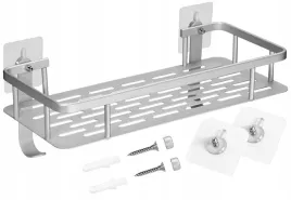 polka-lazienkowa-pod-prysznic-wiszaca-srebrna-aluminium-przyklejana-kolki