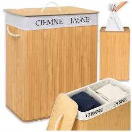kosz-bambusowy-na-pranie-bielizne-zamykany-dwukomorowy-pojemnik-waski-100l