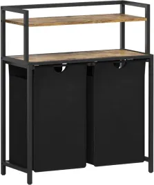kosz-wolnostojacy-na-pranie-lifewit-95l-bezowy-czarny
