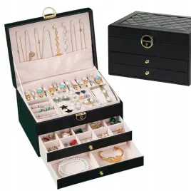 szkatulka-na-bizuterie-elegancka-pikowana-z-szufladami-organizer-czarna-f44