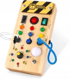 tablica-montessori-sensoryczna-drewniana-manipulacyjna-led-przelaczniki
