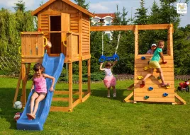 duzy-plac-zabaw-drewniany-ogrodowy-domek-hustawka-zjezdzalnia-scianka-siec