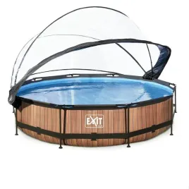 basen-wood-exit-o360x76cm-z-pompa-filtrujaca-i-kopula-brazowy