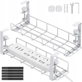metalowy-organizer-kabli-pod-biurko-biala-polka-z-uchwytami