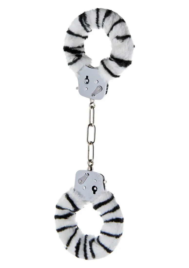 furry-fun-cuffs-zebra-plush-toyjoy