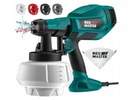 neu-master-pistolet-do-malowania-500w-3-tryby-4-dysze-1200ml-zielony