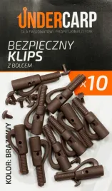undercarp-bezpieczny-klips-z-bolcem-brazowy
