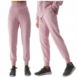 spodnie-dresowe-damskie-4f-sportowe-dresy-joggery-ttrof606-rozowe-xl