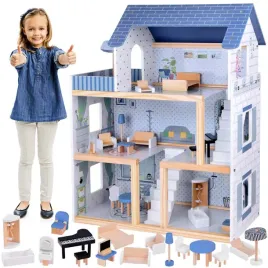 drewniany-blekitny-domek-dla-lalek-mebelki-3-pietra-teras-za5273
