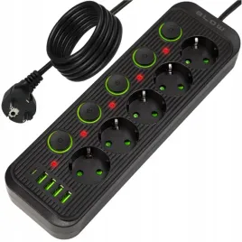 przedluzacz-listwa-zasilajaca-ladowarka-4x-usb-5-gniazd-5m-usb-typ-c-czarny