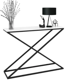 elegancka-czarna-konsola-do-przedpokoju-z-bialym-blatem-w-polysku-110-cm