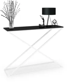 biala-konsola-z-czarnym-blatem-do-przedpokoju-na-korytarz-110x30x80-cm