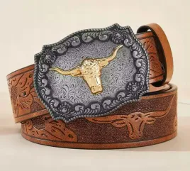 pasek-kowboj-dziki-zachod-cowboy-glowa-byka-bull-byk-prezent-y2k-streetwear