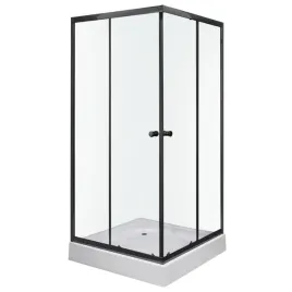 kabina-prysznicowa-kwadratowa-90-x-90-czarna-brodzik-12-cm-szklo-hartowane