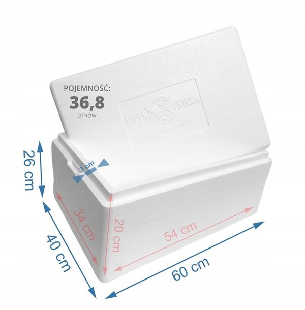 Termobox 36,8L pojemnik styropianowy LODÓWKA TERMO