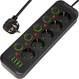 przedluzacz-listwa-zasilajaca-4x-usb-5-gniazd-3m-usb-ladowarka-typ-c-czarny