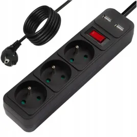 przedluzacz-listwa-zasilajaca-wlacznik-3x-usb-3-gniazda-5m-czarna-mocna