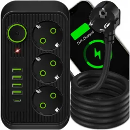 przedluzacz-listwa-zasilajaca-1-8m-3-gniazda-230v-5x-usb-usb-c-ladowarka
