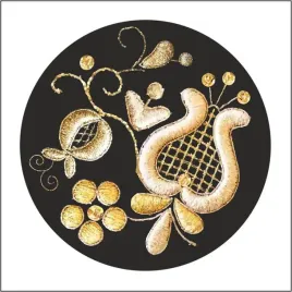 naklejka-okragla-haft-kaszubski-zlotnica