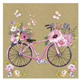 serwetki-papierowe-folk-ludowy-rozowy-rower-z-kwiatami