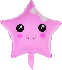 balon-foliowy-gwiazdka-usmiechnieta-rozowa-45-cm-baby-shower