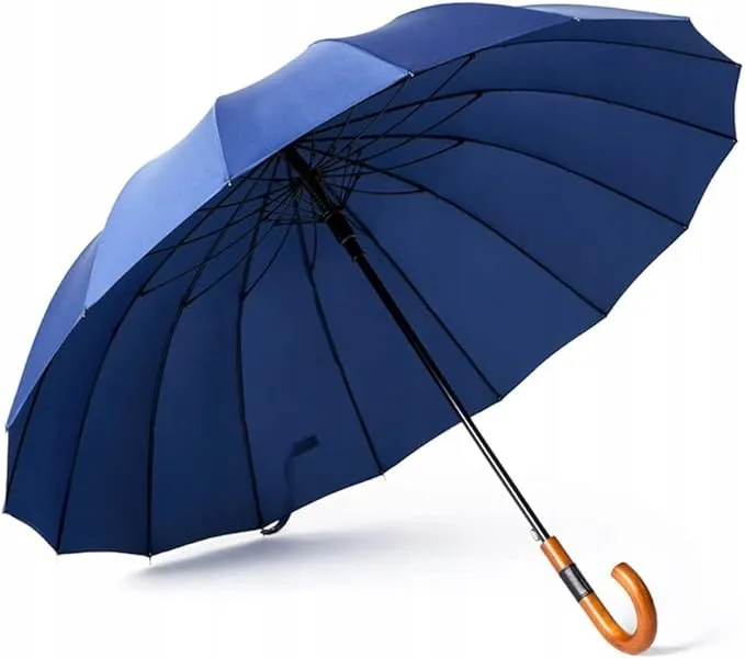Parasol XXL 120CM zagęszczony wiatroszczelny automat biznesowy Niebieski